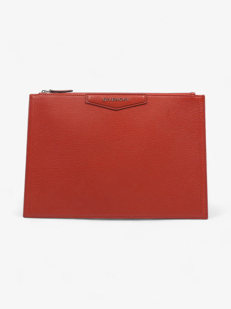  Givenchy Antigona Pouch Bag Red Goatskin Leather