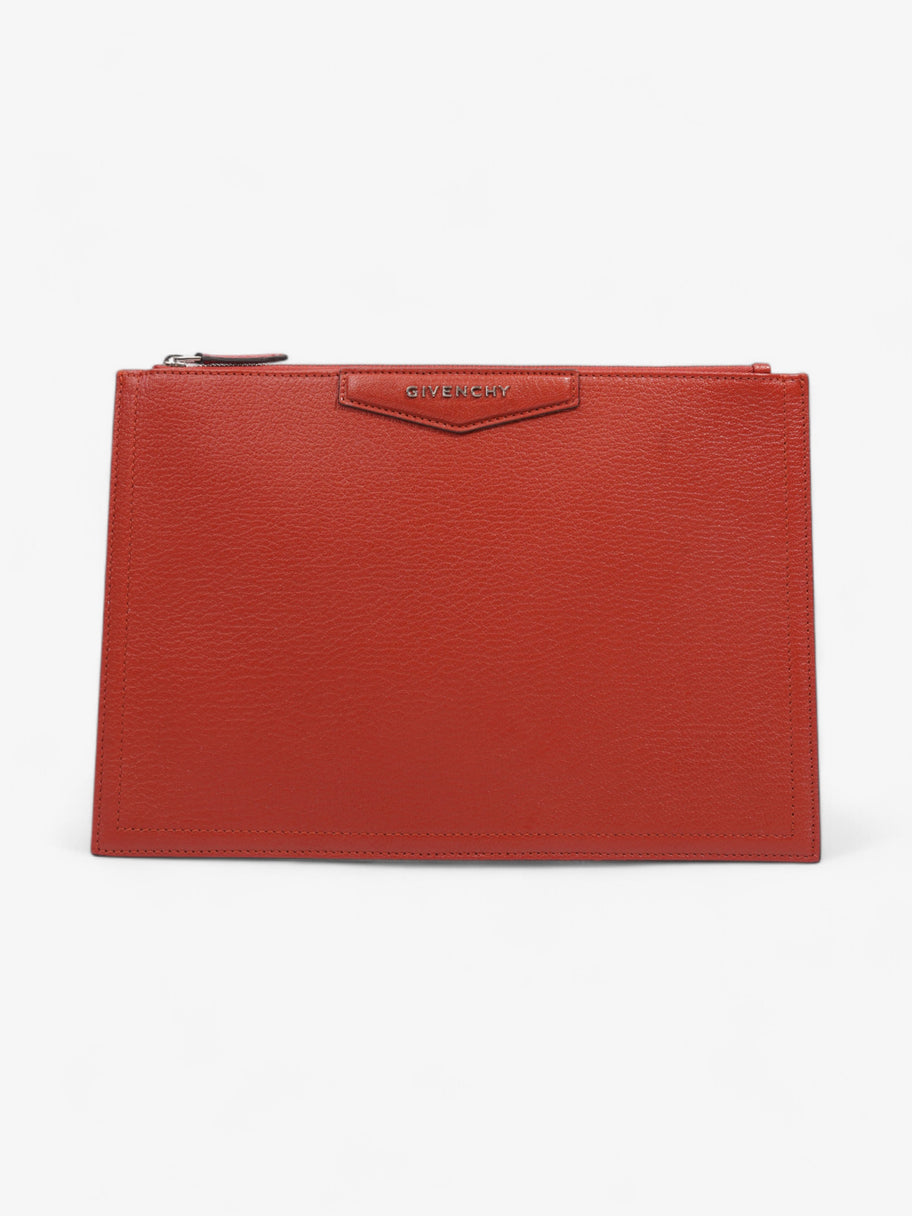 Givenchy Antigona Pouch Bag Red Goatskin Leather Image 1