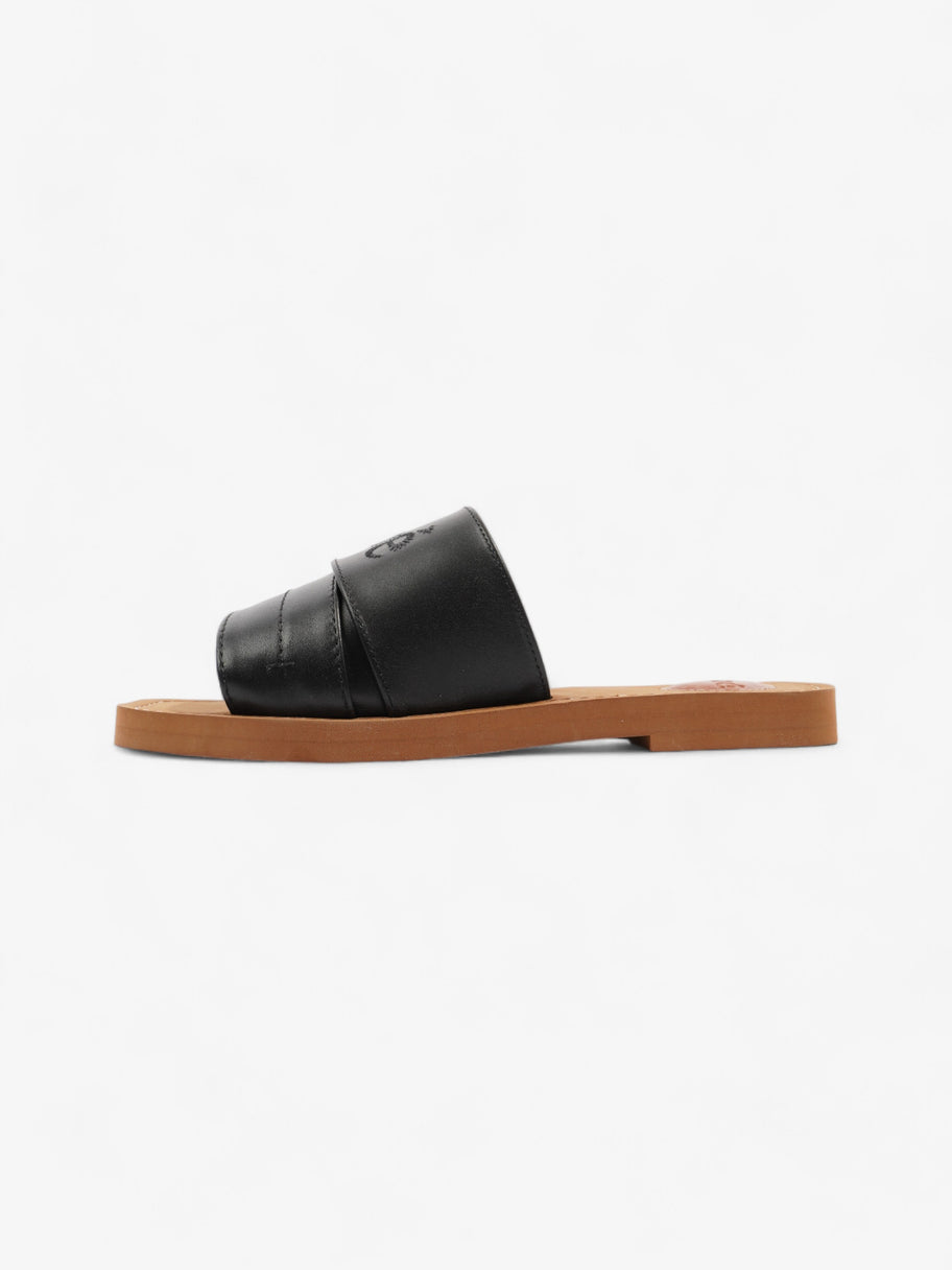 Chloe Woody Sandals Black Leather EU 37 UK 4 Image 3