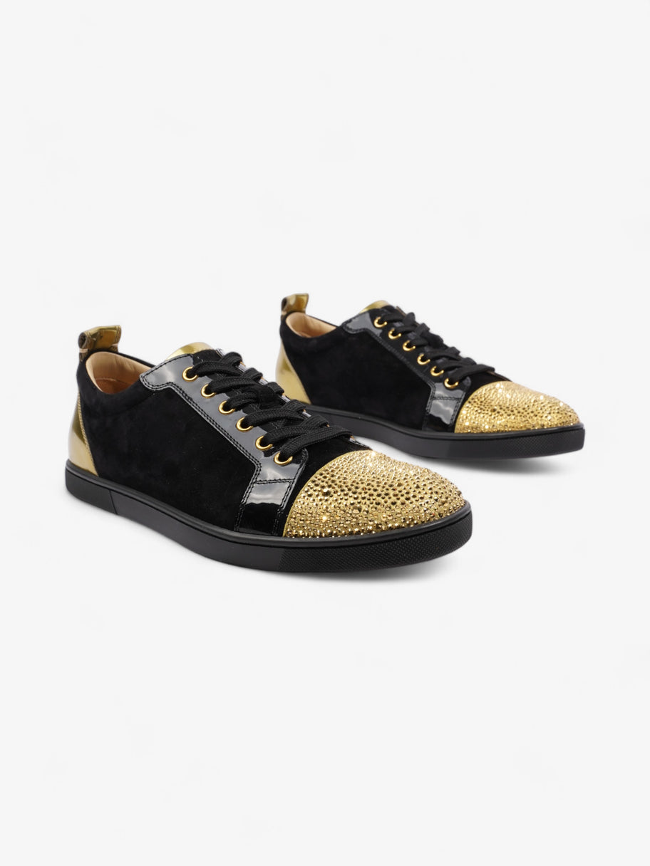 Christian louboutin black and gold sneakers on sale