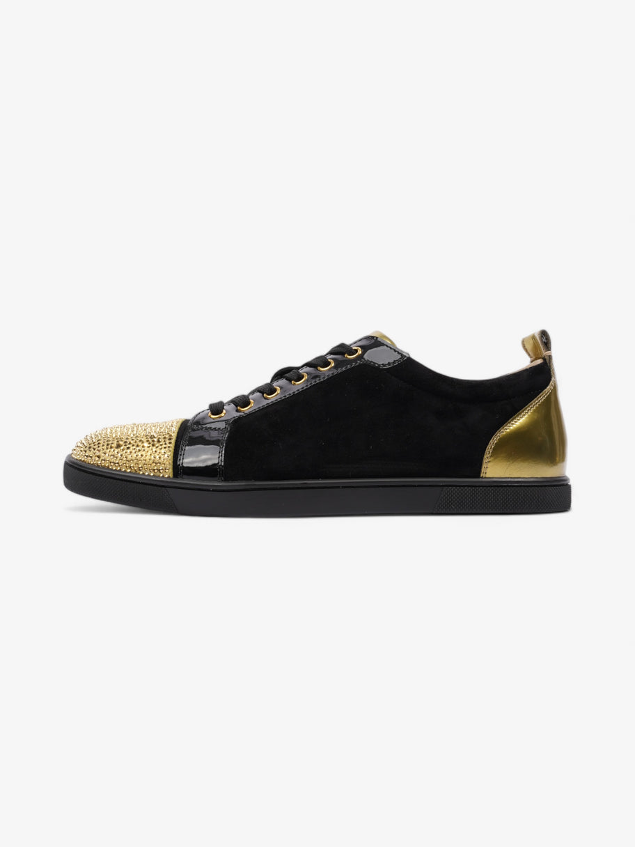 Gold louboutin sneakers best sale