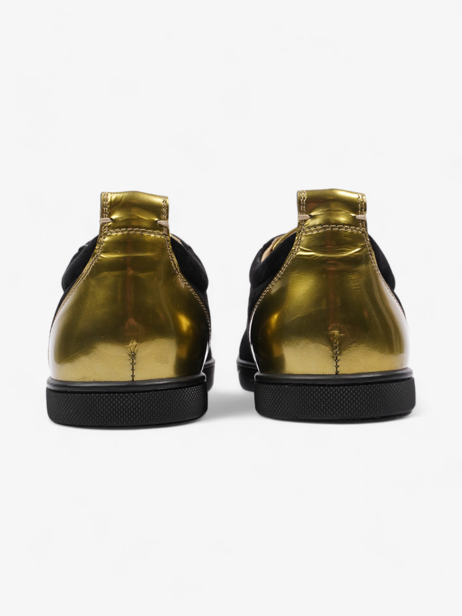 Black and gold christian louboutin sneakers hotsell