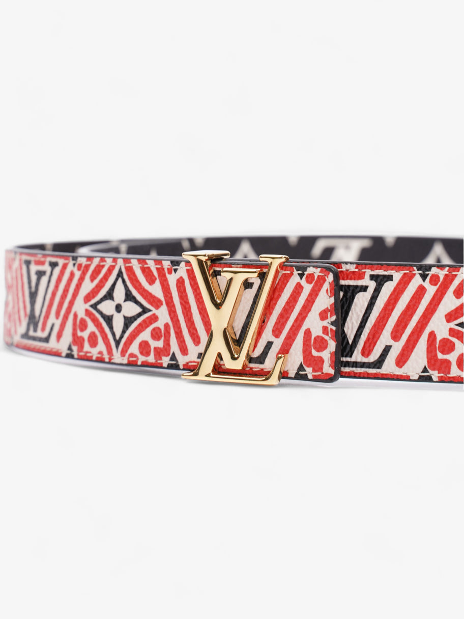 Louis Vuitton Crafty Iconic Reversible Belt Red / Black / White Coated Canvas 80cm 32