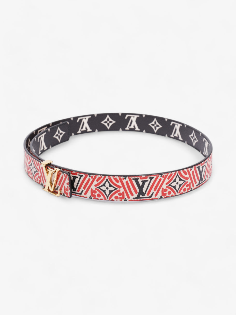 Louis Vuitton Crafty Iconic Reversible Belt Red / Black / White Coated Canvas 80cm 32