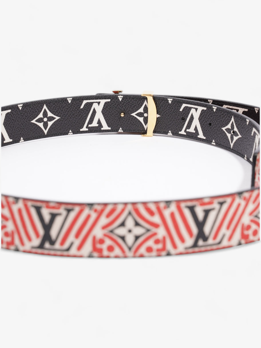 Louis Vuitton Crafty Iconic Reversible Belt Red / Black / White Coated Canvas 80cm 32