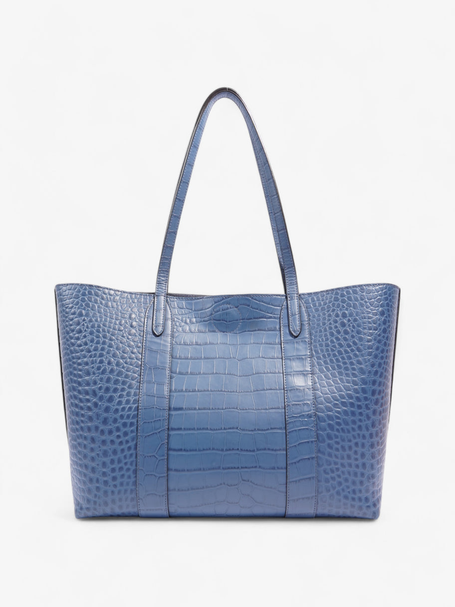 Mulberry Bayswater Tote Pale Navy Embossed Leather Image 4