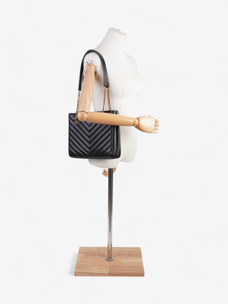  Saint Laurent Tribeca Tote Black Matelasse Leather