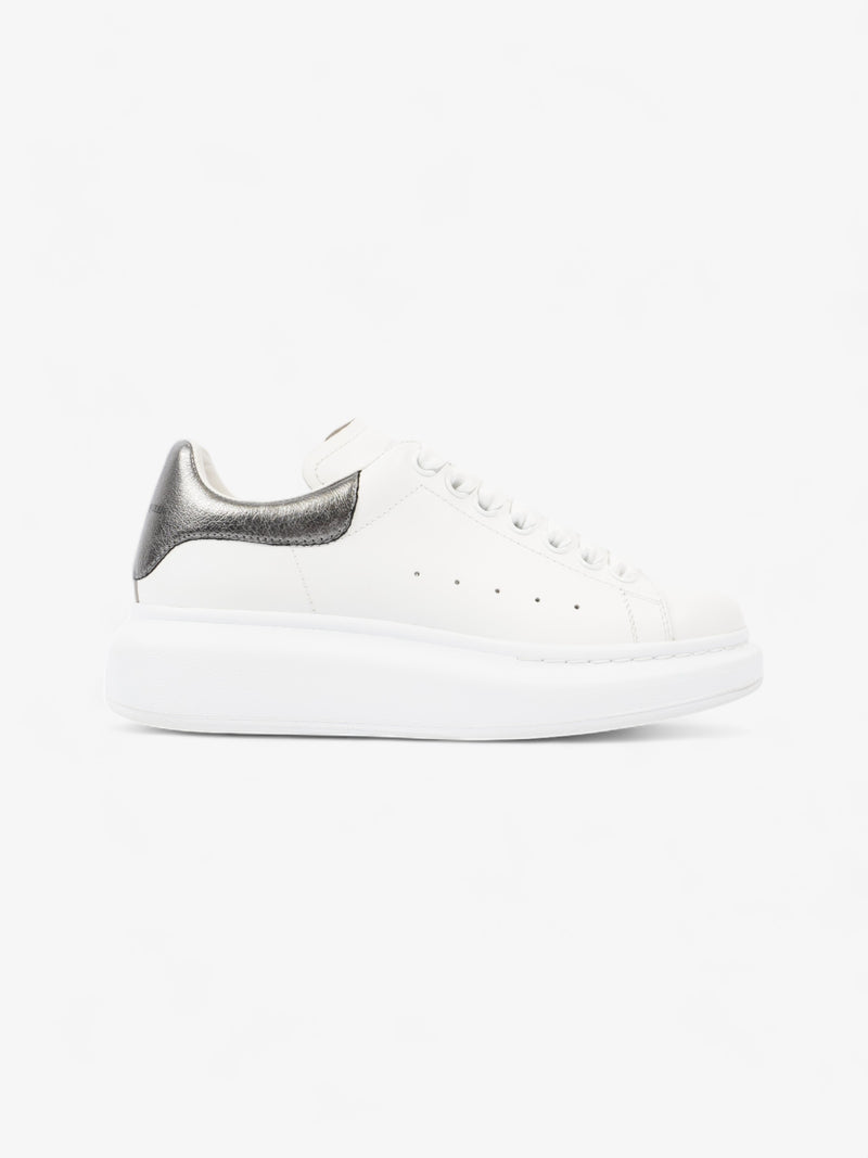  Alexander McQueen Oversized Sneaker White / Metallic Tab Leather EU 36 UK 3