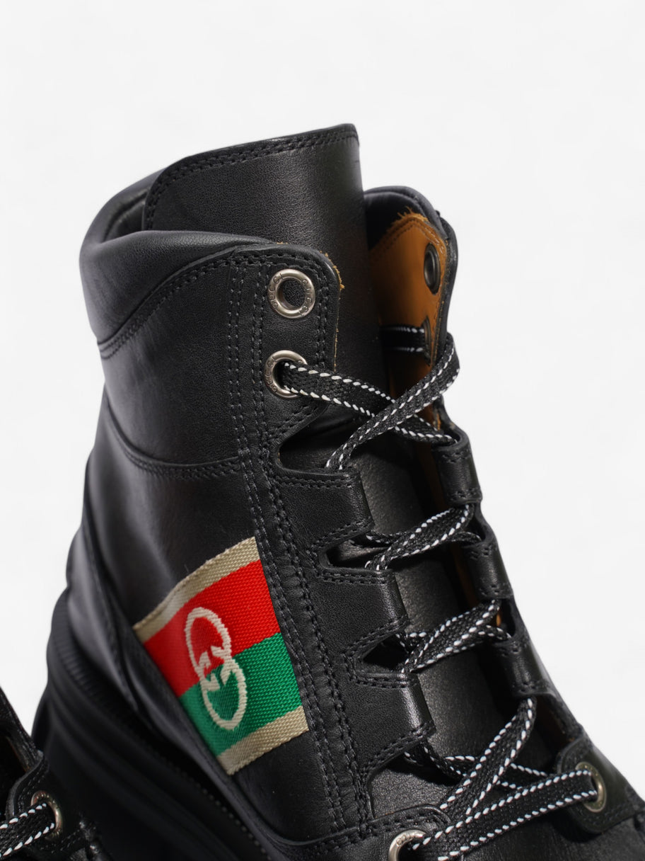 Gucci Interlocking GG Ankle Boots 65 Black / Red / Green Leather EU 42 UK 9 Image 10