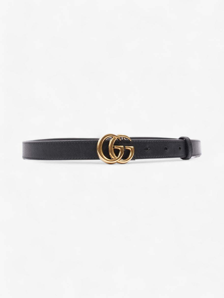 Gucci Marmont Thin Belt Black Leather 80cm / 32