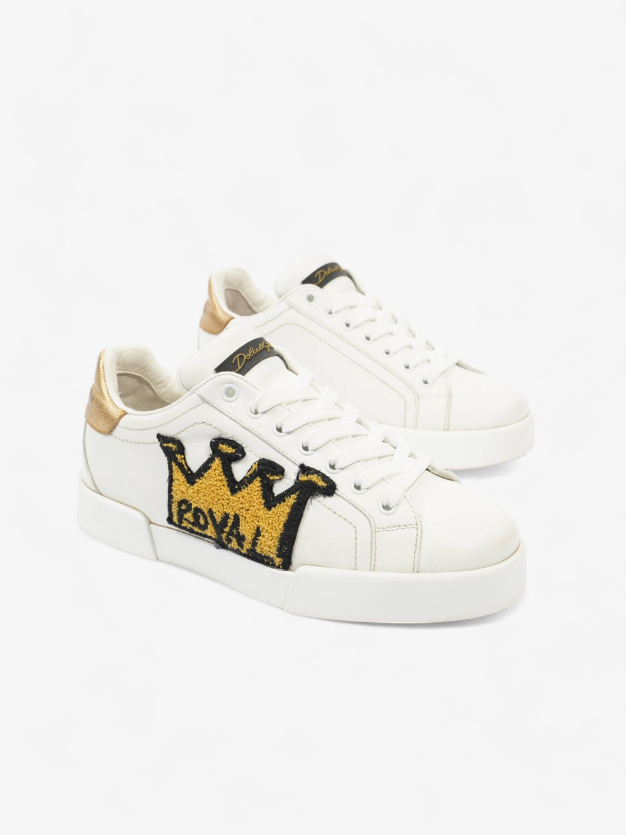 Royal Crown Portofino Sneakers White / Gold Leather EU 38.5 UK 5.5 Image 2