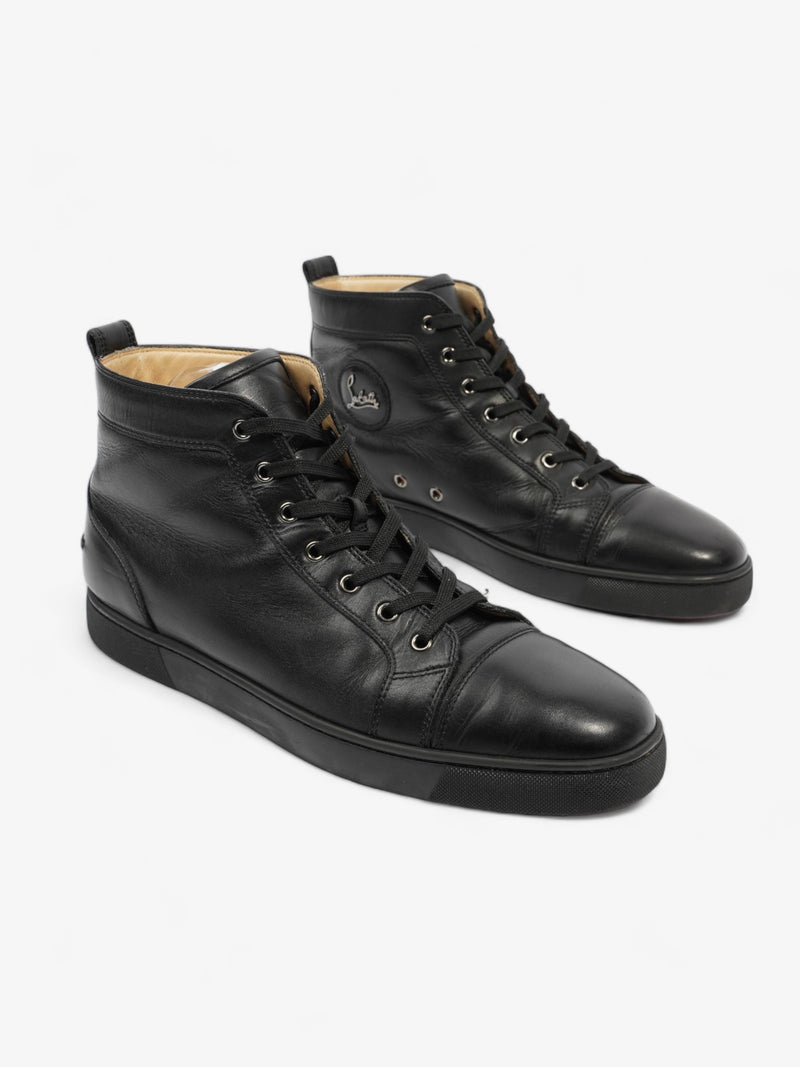  Louis Flat High-top Black Leather EU 46.5 UK 12.5
