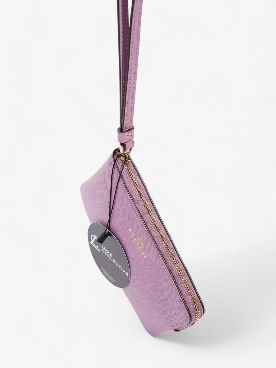 Coach Corner Zip Wristlet Violet Leather Image 7