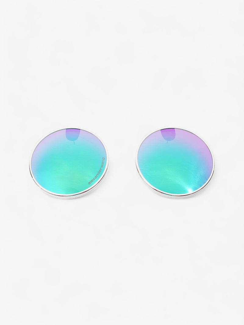  Alexander Wang Lens Earring Metallic Green Stainless Steel