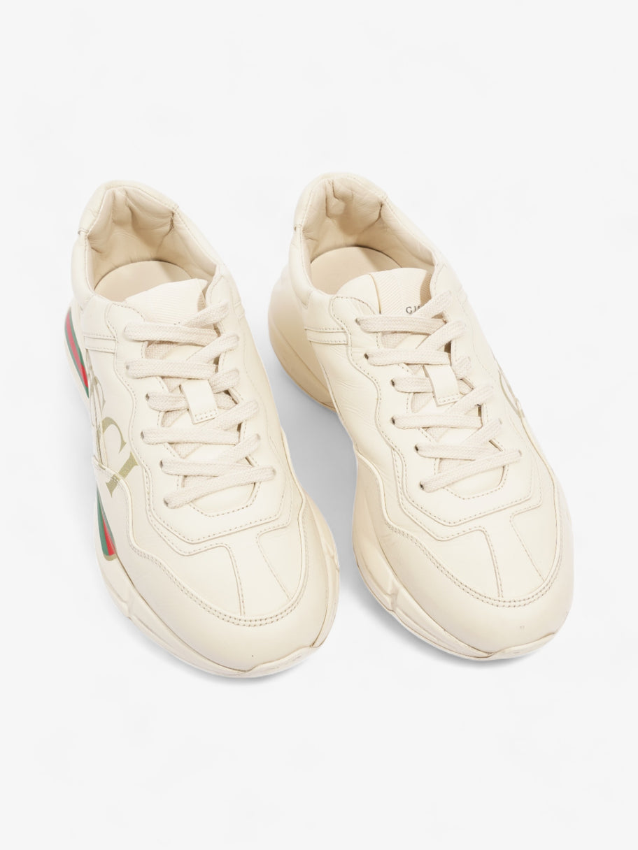 Gucci Rython Sneakers Beige / Green / Red Leather EU 38 UK 5 Image 8