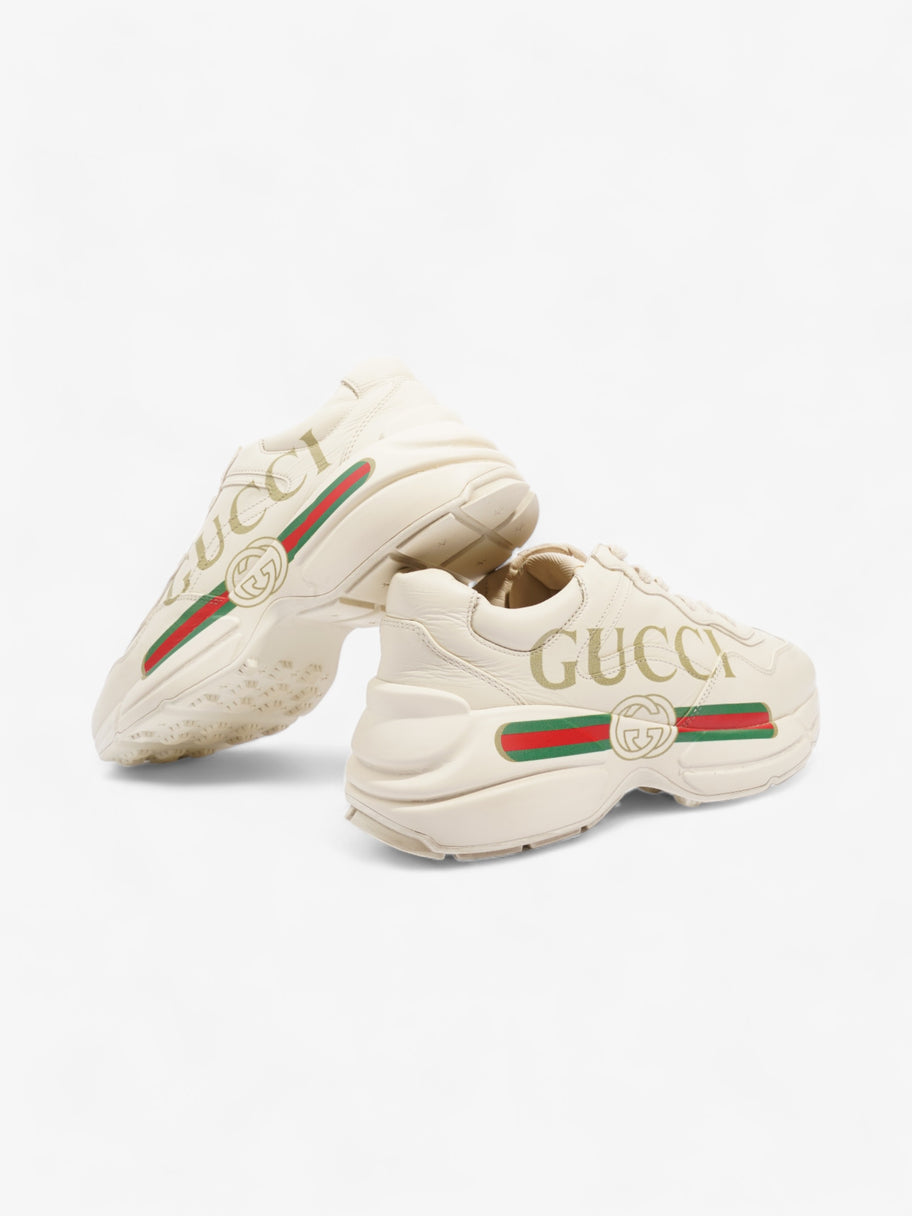 Gucci Rython Sneakers Beige / Green / Red Leather EU 38 UK 5 Image 9