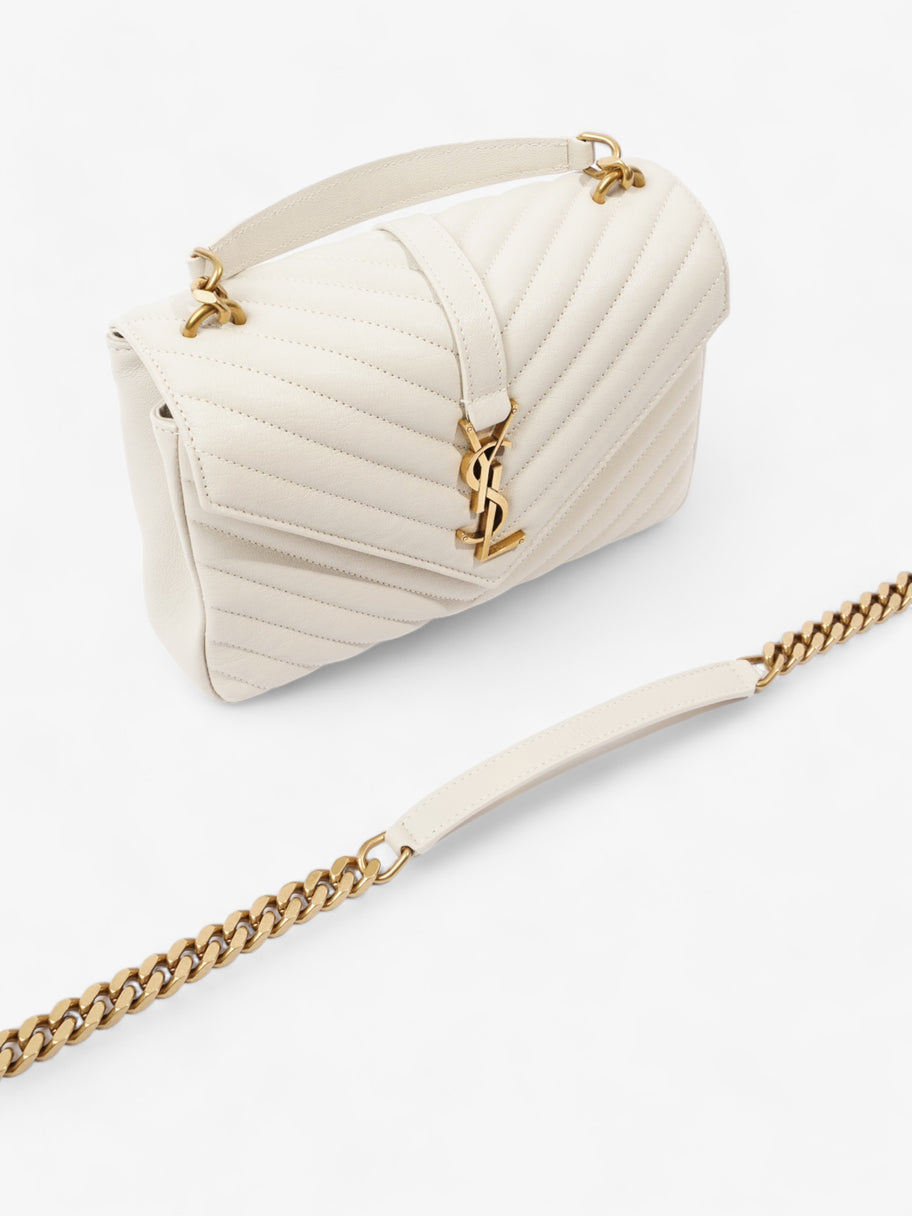 Saint Laurent College Medium Cream Leather Image 7