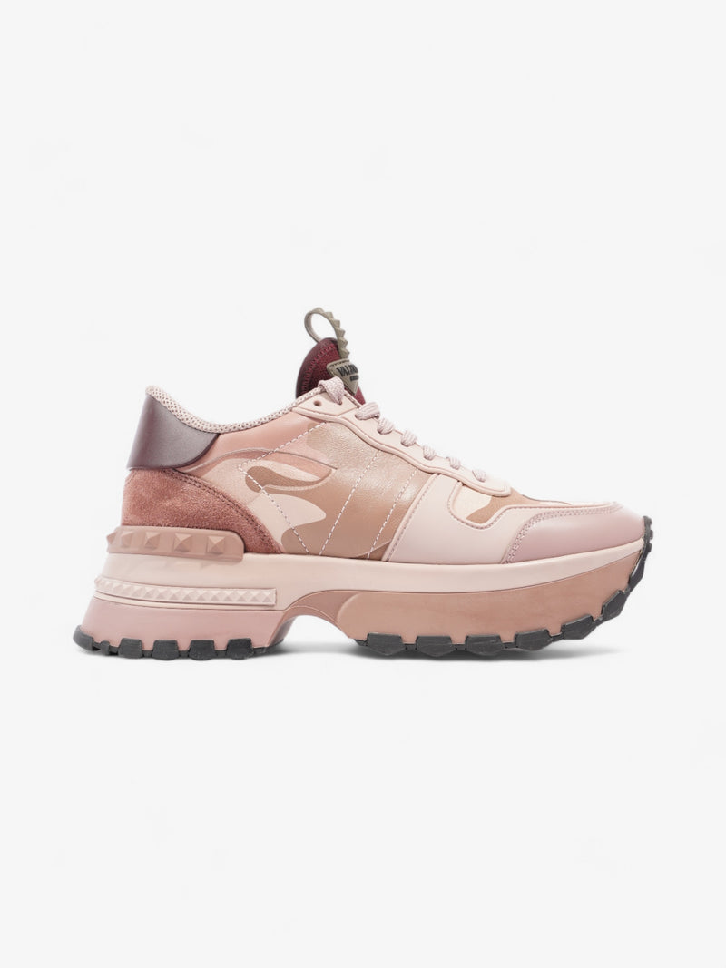  Valentino Rockrunner Up Sneakers Pink / Nude / Maroon Leather EU 38.5 UK 5.5