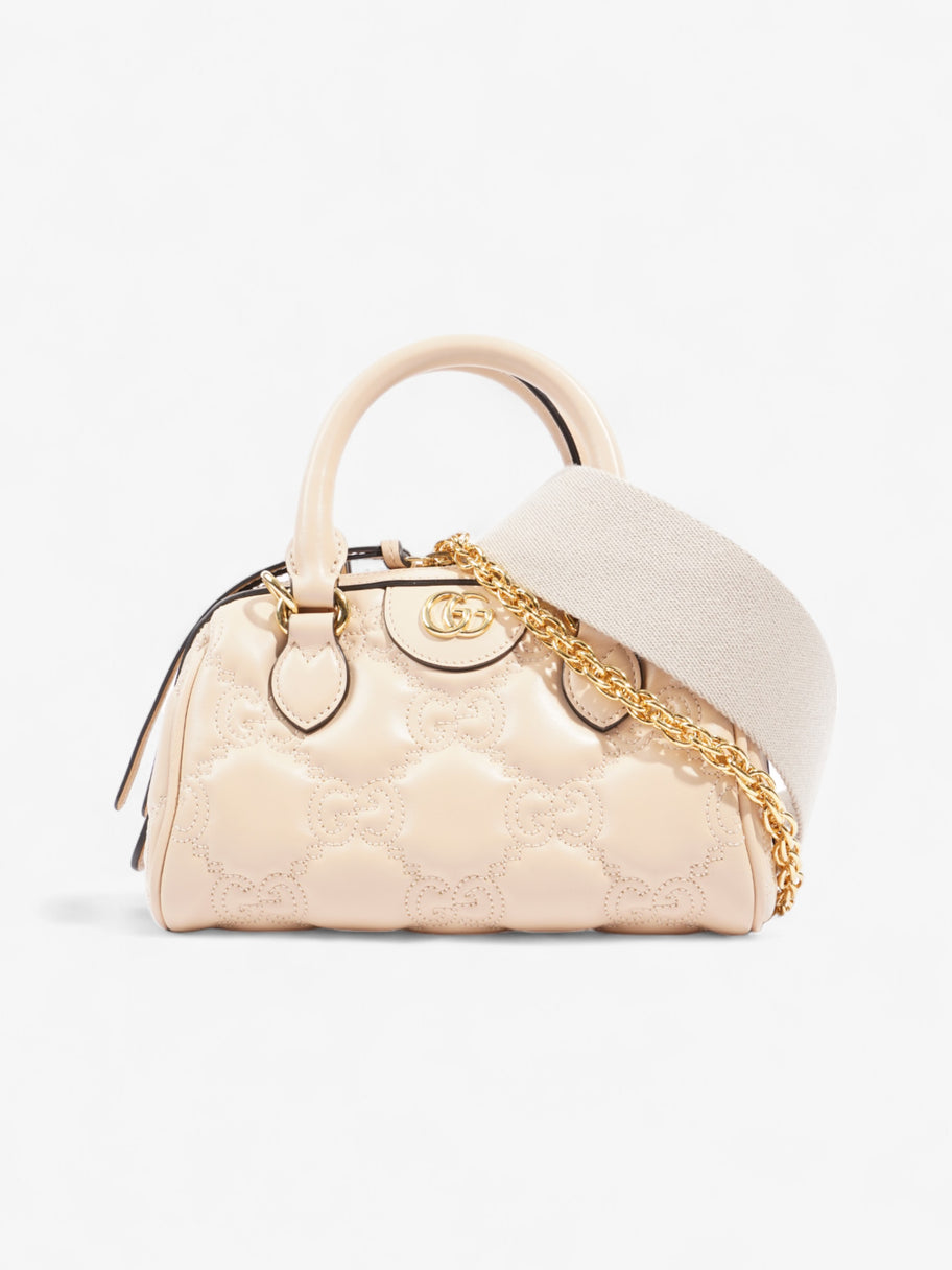 Gucci GG Super Top Handle Bag Light Beige Leather Mini Image 1