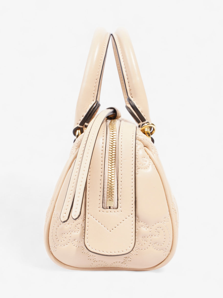 Gucci GG Super Top Handle Bag Light Beige Leather Mini Image 5