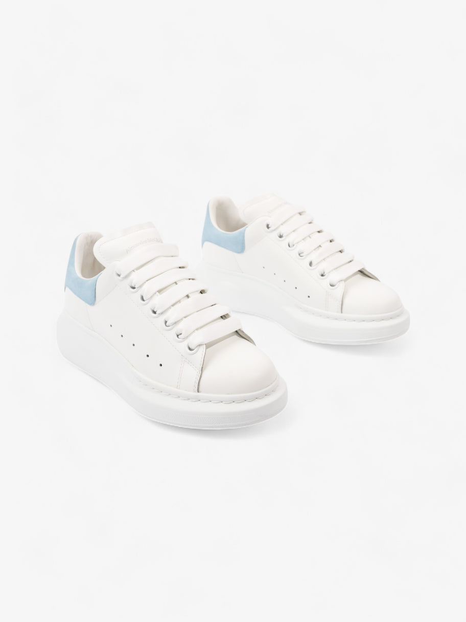 Alexander McQueen Oversized Sneakers White Light Blue Tab Leather EU Luxe Collective