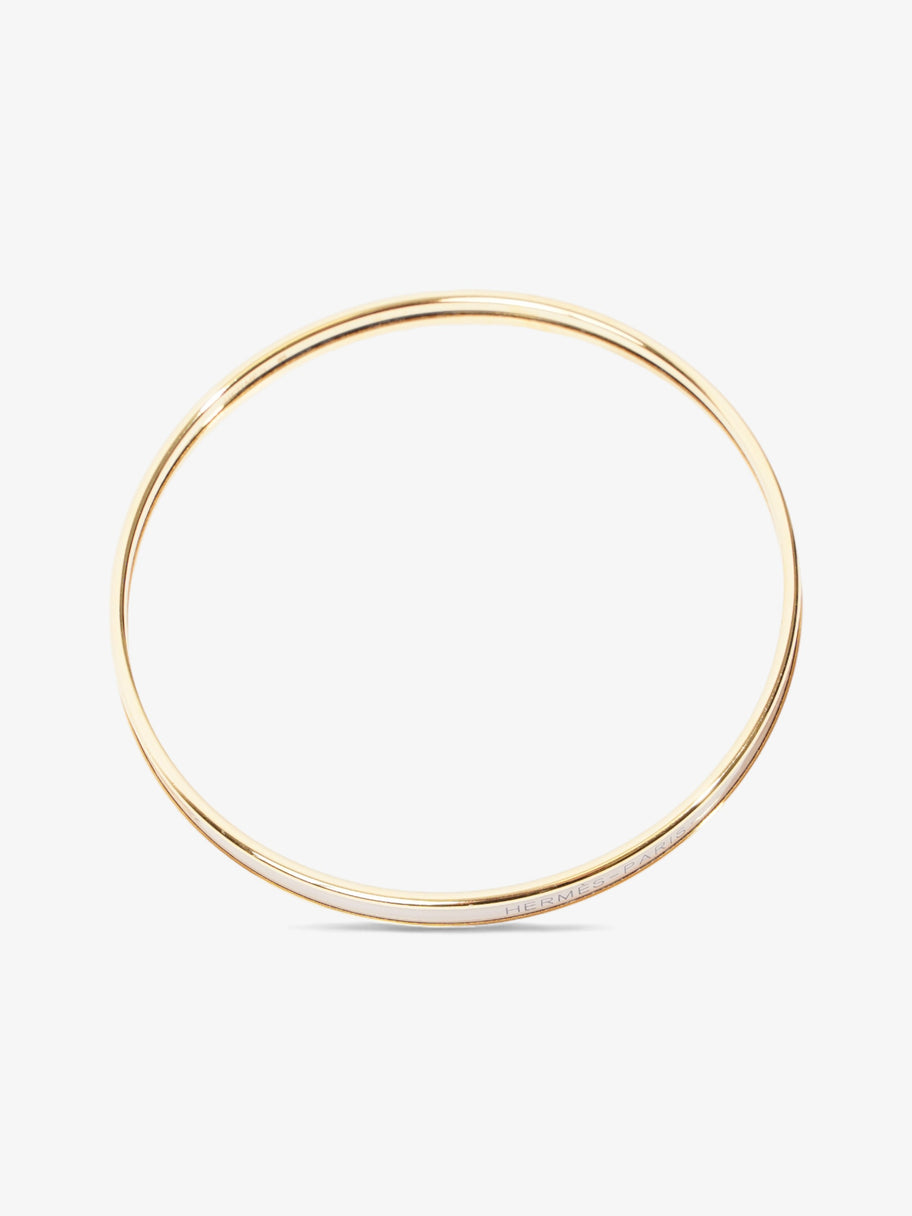 Hermes Uni Bangle Cream Gold Plated 70 Image 2