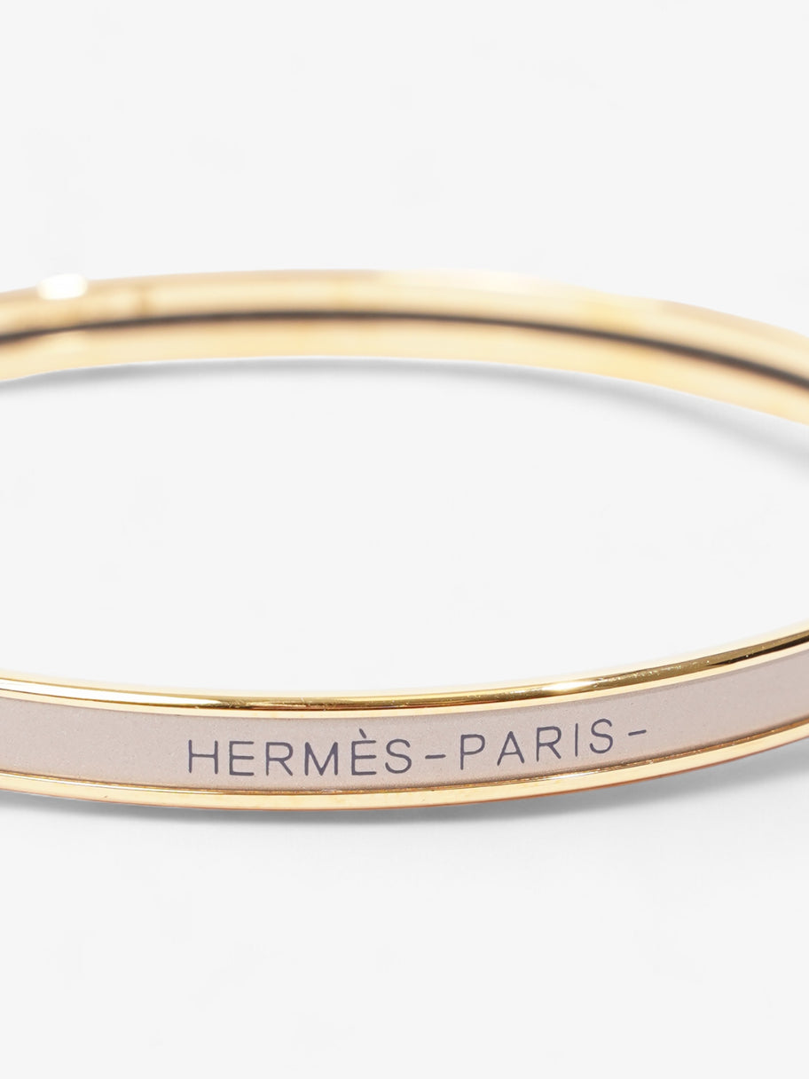 Hermes Uni Bangle Cream Gold Plated 70 Image 3