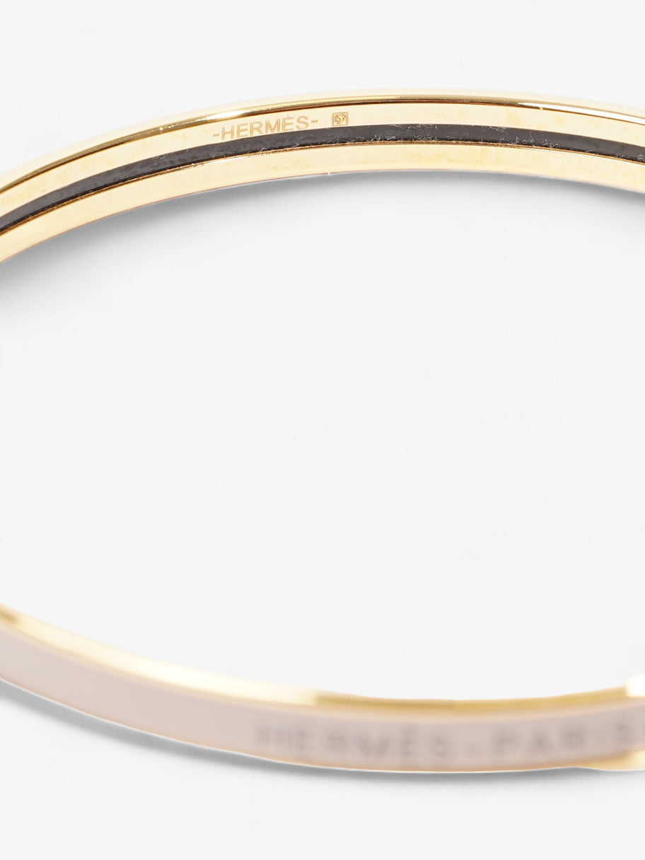 Hermes Uni Bangle Cream Gold Plated 70 Image 4