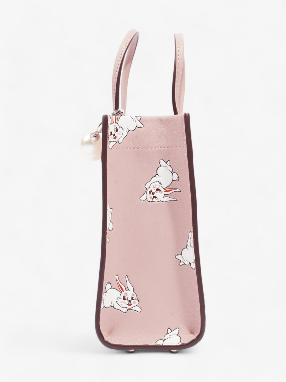 Coach Coach X White Rabbit Carry Tote Pink / White Leather Mini Image 3