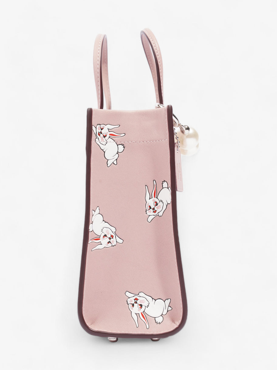 Coach Coach X White Rabbit Carry Tote Pink White Leather Mini Luxe Collective