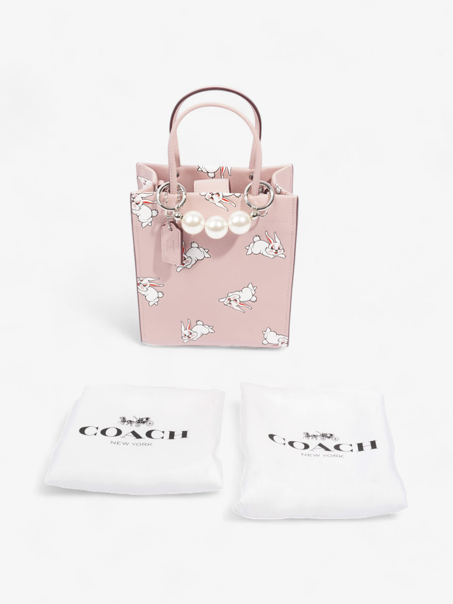 Coach Coach X White Rabbit Carry Tote Pink / White Leather Mini Image 9