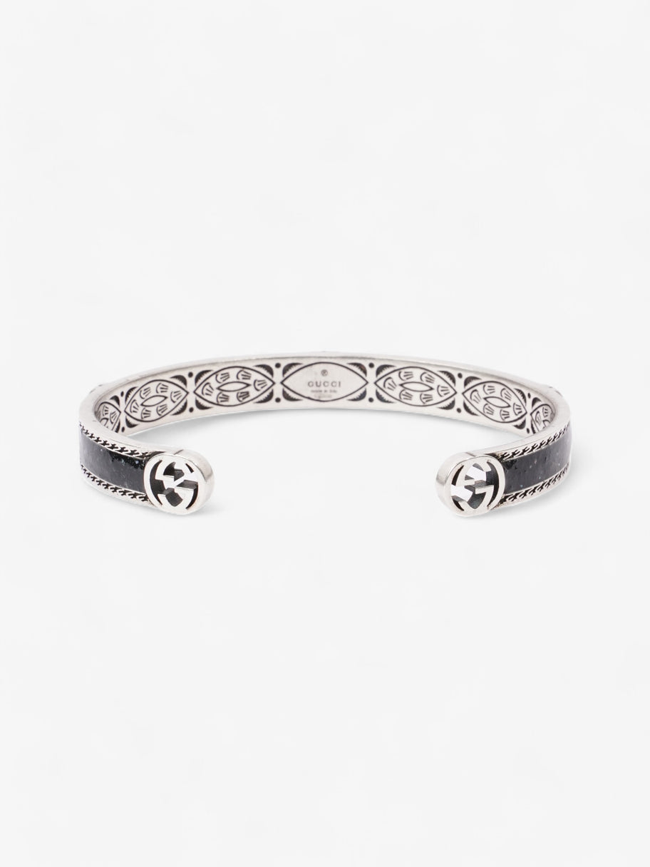 Gucci Interlocking G Bangle Black / Silver Silver Sterling 19 Image 2