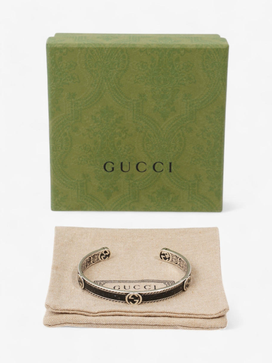 Gucci Interlocking G Bangle Black / Silver Silver Sterling 19 Image 5