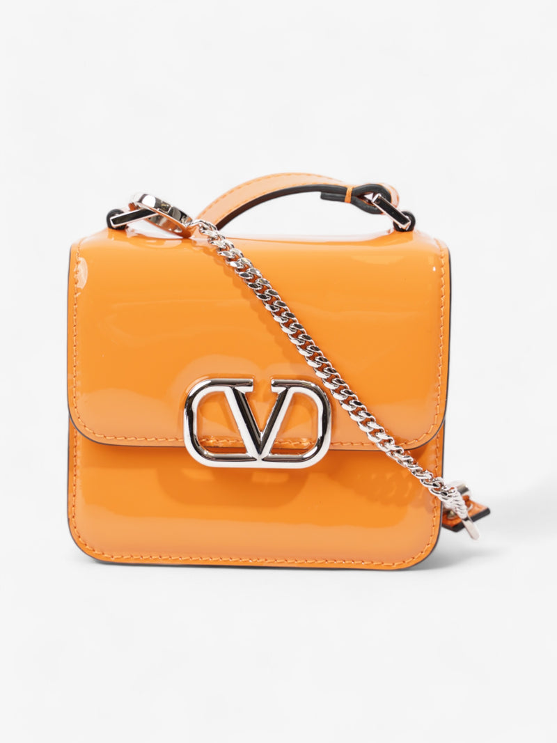  Valentino VSling Orange Patent Leather Mini