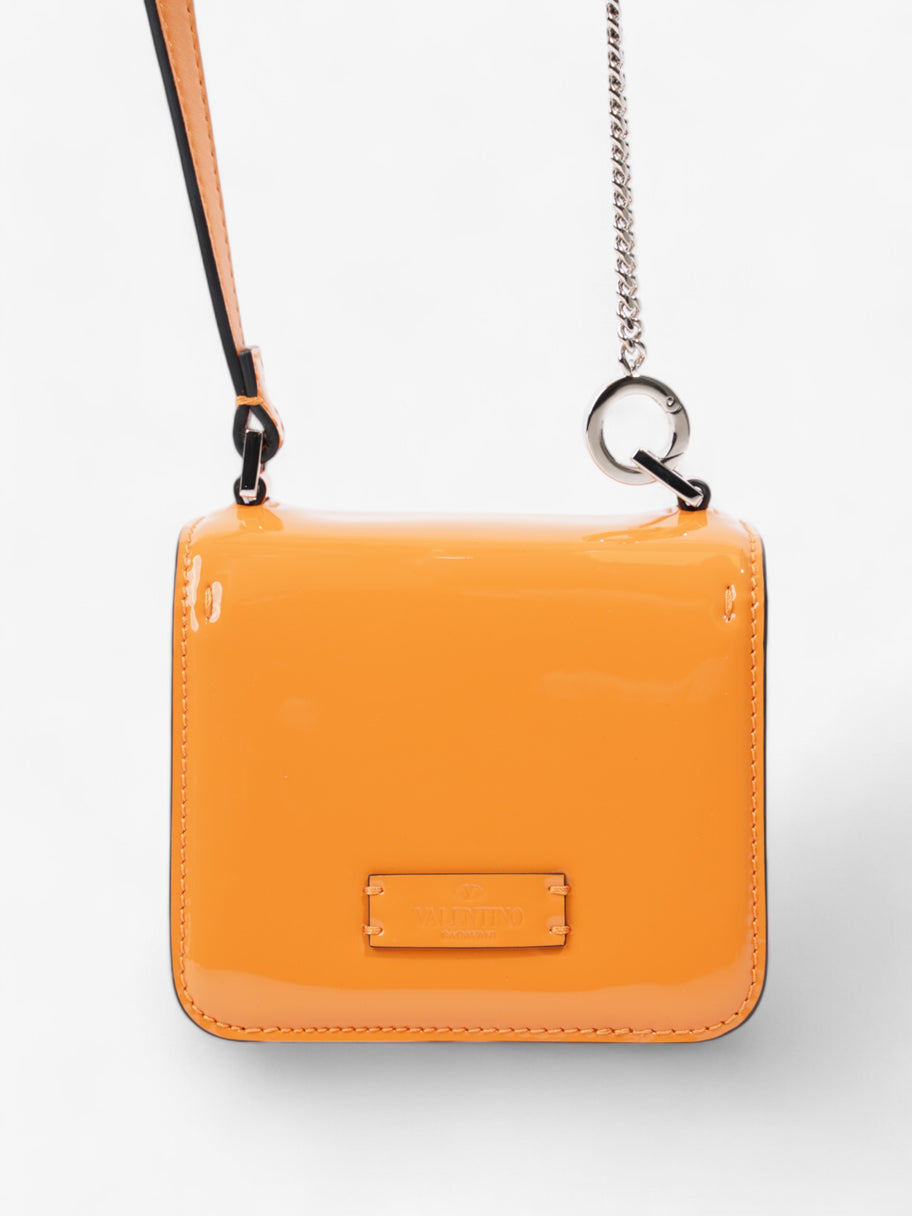 Valentino VSling Orange Patent Leather Mini Image 4