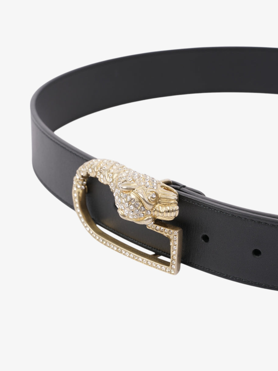 Gucci G Tiger Belt Black / Gold Leather 95cm / 38