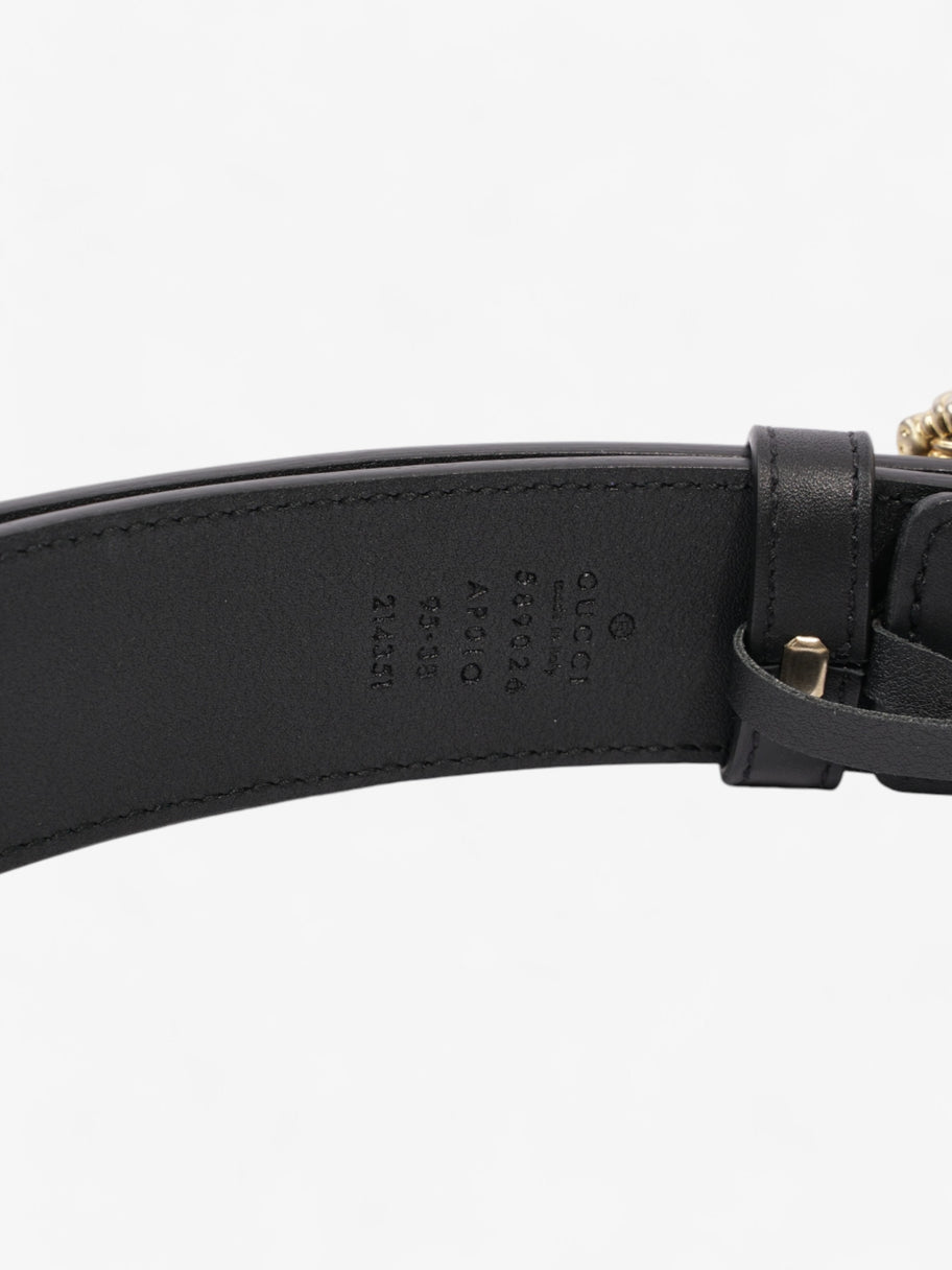 Gucci G Tiger Belt Black / Gold Leather 95cm / 38