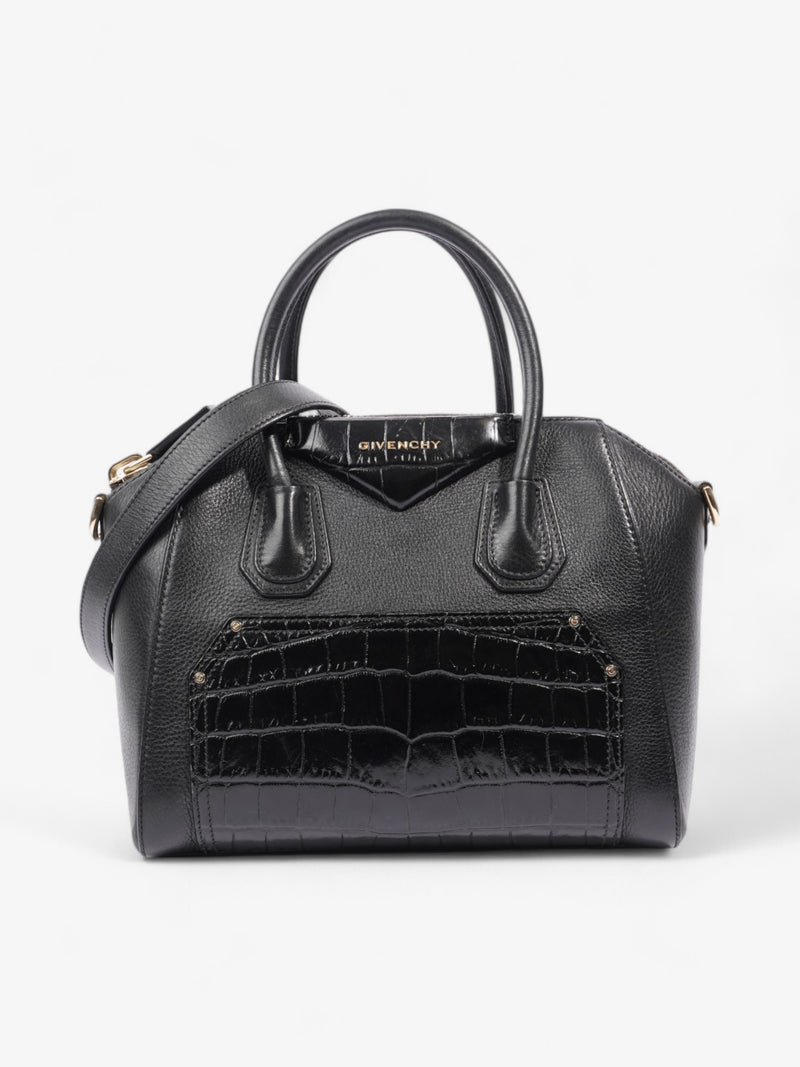  Givenchy Antigona Black Embossed Leather Small