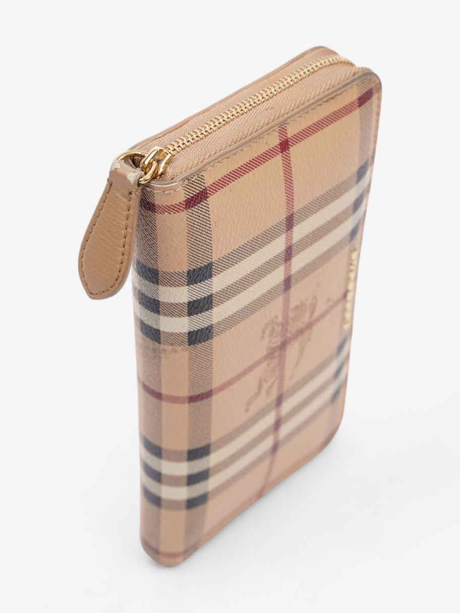 Burberry Zip Around Wallet Haymarket Check Canvas Image 8