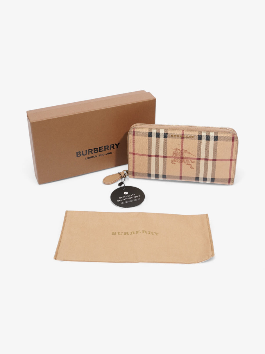 Burberry Zip Around Wallet Haymarket Check Canvas Image 9