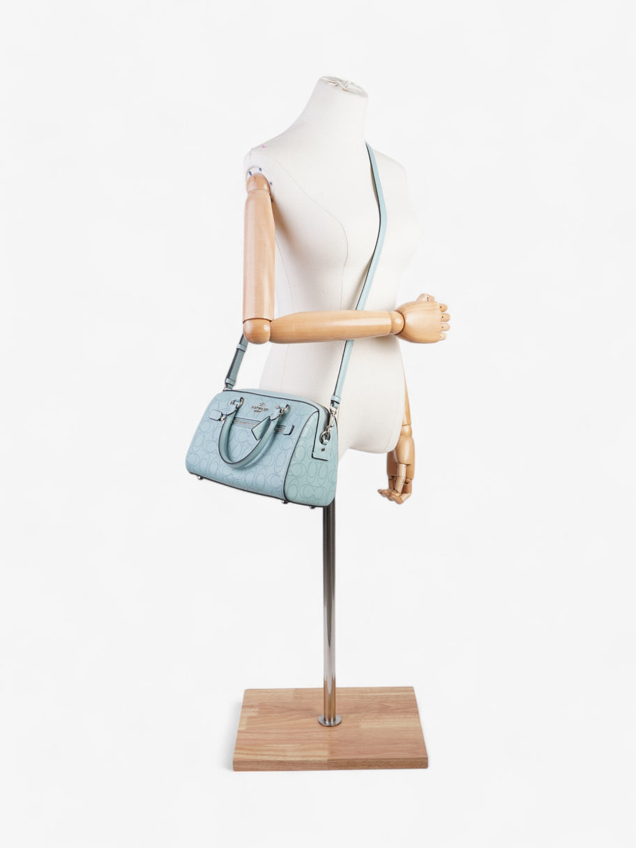 Coach Rowan Satchel Light Blue Leather Image 2