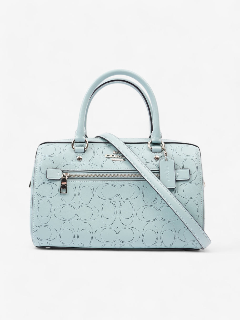 Coach Rowan Satchel Light Blue Leather Image 1