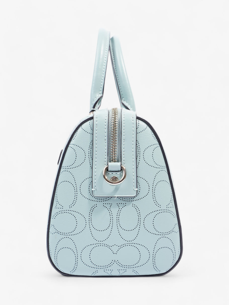 Coach Rowan Satchel Light Blue Leather Image 3