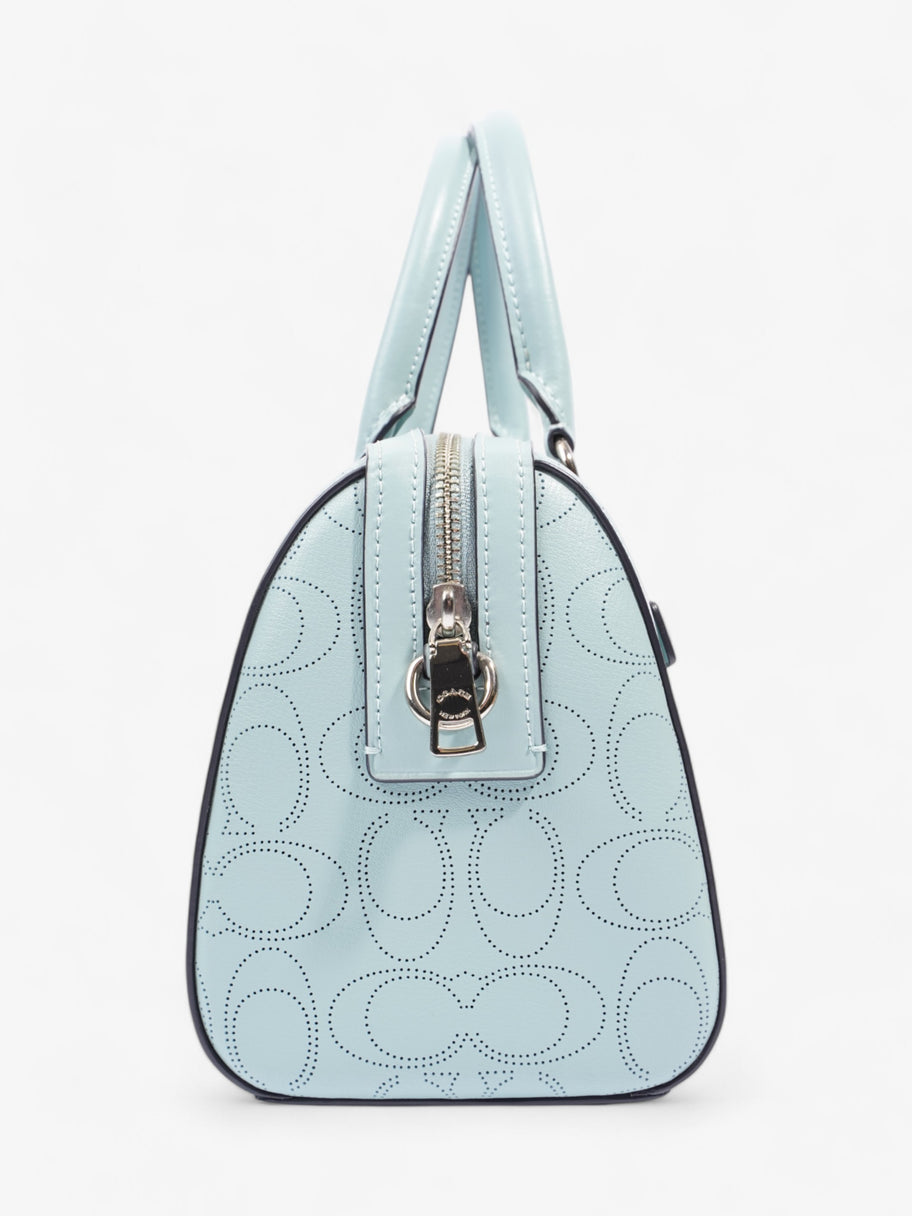 Coach Rowan Satchel Light Blue Leather Image 5