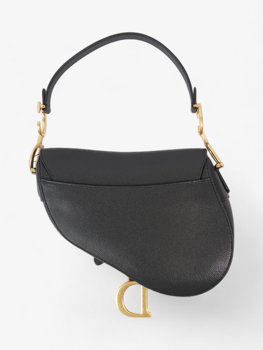 Christian Dior Saddle Bag with Strap Black Calfskin Leather Image 4