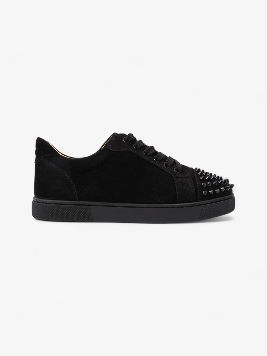 Christian Louboutin Vieira Spikes Flat Black Suede EU 38 UK 5 Image 1