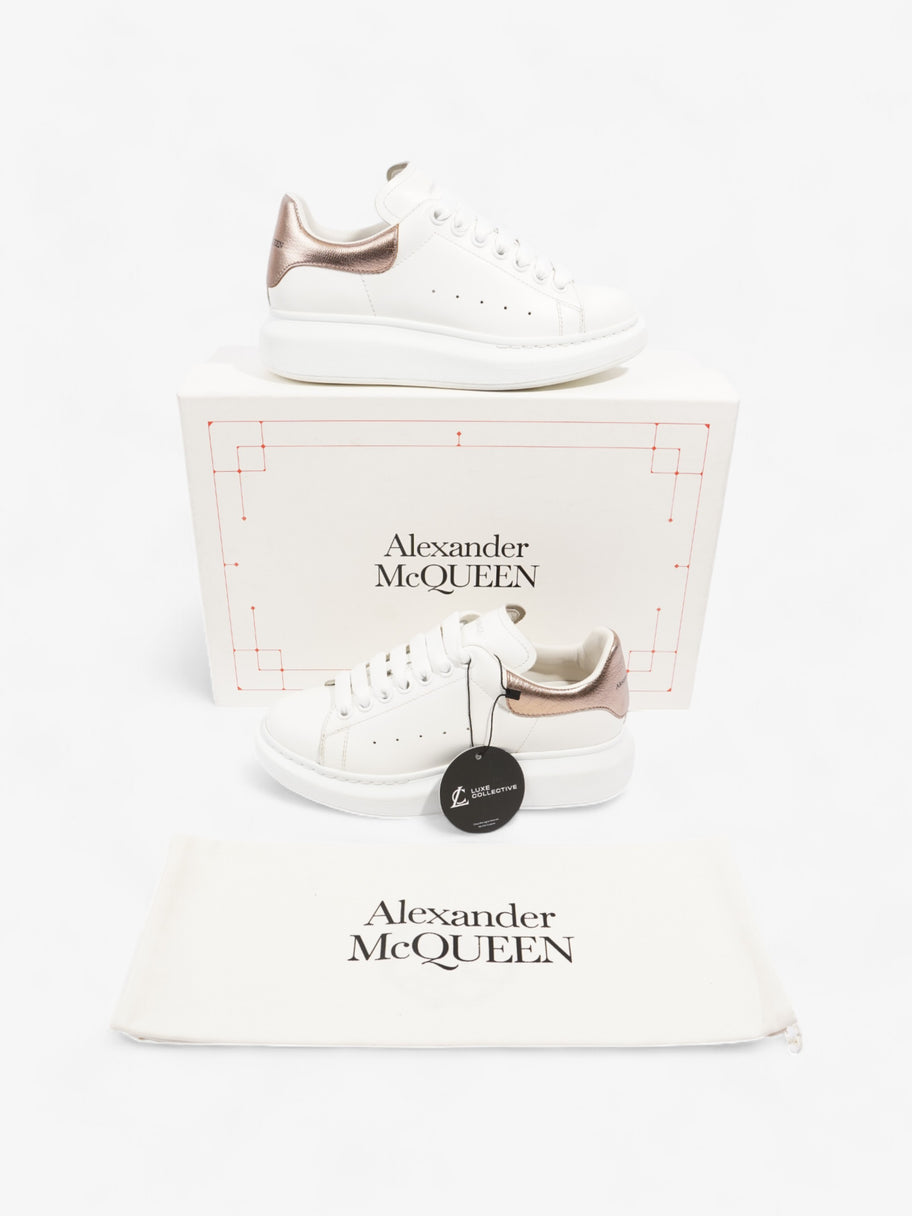 Alexander McQueen Oversized Sneakers White Bronze Leather EU 36.5 UK Luxe Collective