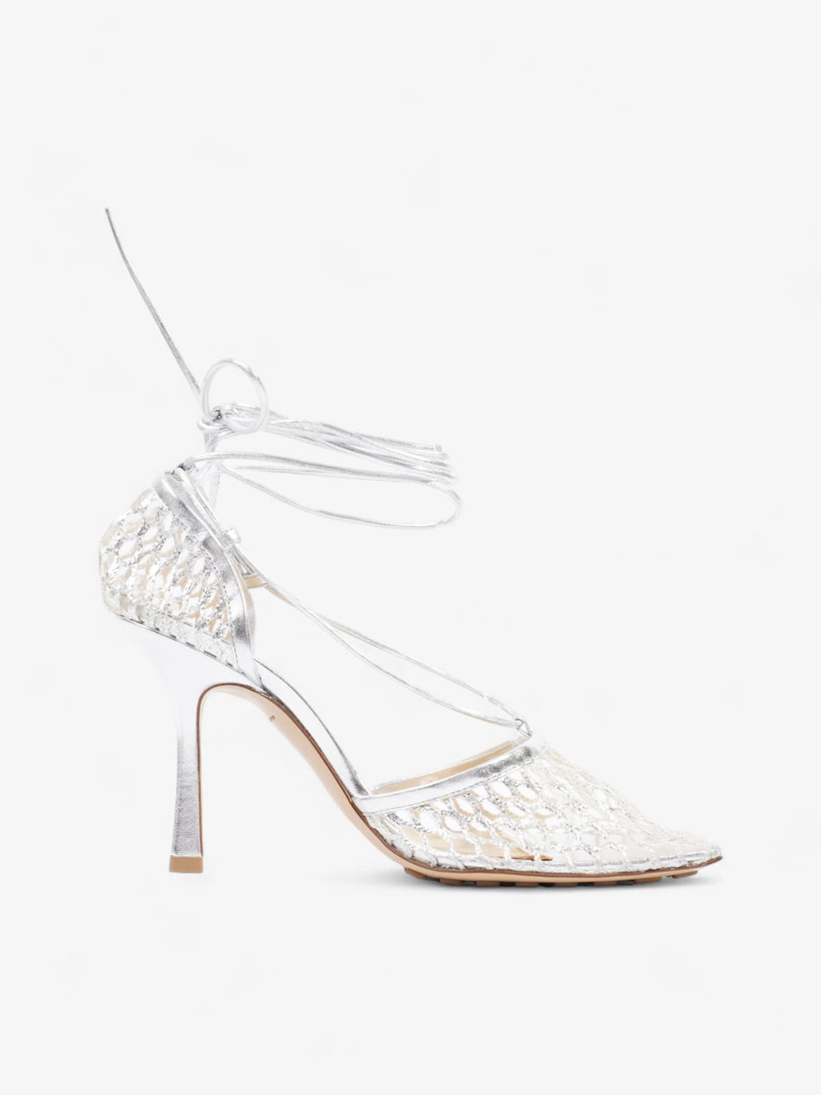 Bottega Veneta Mesh Sandals 80 Silver  Mesh EU 37 UK 4 Image 4