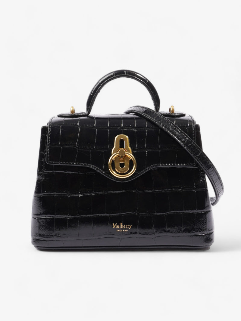  Micro Seaton  Black Embossed Leather