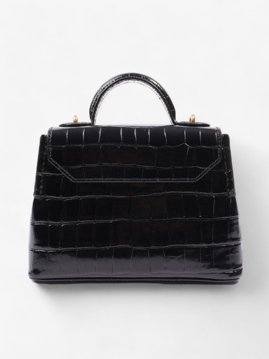 Micro Seaton Black Embossed Leather Luxe Collective